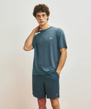 MARITHE SPORT CLASSIC LOGO TEE IN VINTAGE BLUE