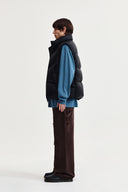UNBALANCE QUILTED DOWN VEST FOR MEN IN BLACK image 6