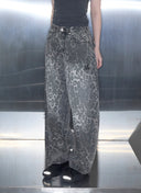 DITT SNAP BUTTON LEOPARD WIDE PANTS IN LEOPARD