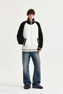 HIGH NECK RAGLAN KNIT ZIP UP FOR MEN IN DARK BROWN image 18