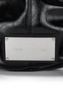HALF SHIRRING RIBBON ROUND BAG IN BLACK image 11