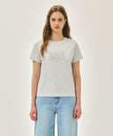 W CLASSIC LOGO TEE IN LIGHT HEATHER GREY image 11