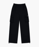 CLASSIC LOGO ONE TUCK CARGO SWEAT PANTS IN BLACK image 6