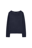 GLITTER SLIM LOGO KNIT TOP IN NAVY image 15