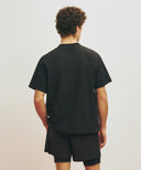 MARITHE SPORT CLASSIC LOGO WOVEN TEE IN BLACK