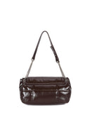 GLOSSY QUILTING MEDIUM CHAIN BAG IN DARK BROWN image 2
