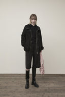 STITCH POINT HIGH NECK JUMPER IN BLACK image 9