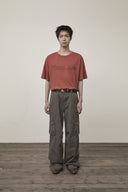 STAMP LOGO GRAPHIC OVERSIZE TOP FOR MEN IN BRICK image 15