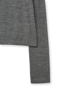 ESSENTIAL BOAT NECK KNIT TOP IN GRAY image 15