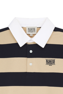 KIDS MICRO CLASSIC LOGO RUGBY STRIPE SWEATSHIRT IN NAVY
