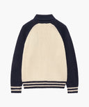 COLOR BLOCK RAGLAN CARDIGAN IN NAVY