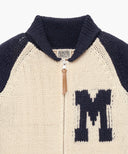 COLOR BLOCK RAGLAN CARDIGAN IN NAVY