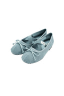 W CROSS BANDING CORDUROY FLAT SHOES IN LIGHT BLUE