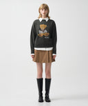 DOODLE BEAR SWEATER IN CHARCOAL GREY
