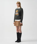 DOODLE BEAR SWEATER IN CHARCOAL GREY