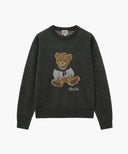 DOODLE BEAR SWEATER IN CHARCOAL GREY
