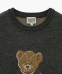 DOODLE BEAR SWEATER IN CHARCOAL GREY