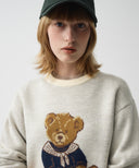DOODLE BEAR SWEATER IN IVORY