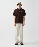 M HAIRY COLLAR TEE IN DARK BROWN