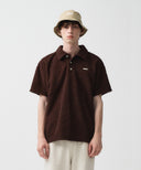 M HAIRY COLLAR TEE IN DARK BROWN
