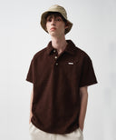 M HAIRY COLLAR TEE IN DARK BROWN