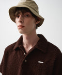 M HAIRY COLLAR TEE IN DARK BROWN