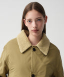 FAUX FUR LONG COAT IN BEIGE