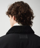 FAUX FUR LONG COAT IN BLACK