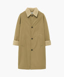 FAUX FUR LONG COAT IN BEIGE
