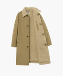 FAUX FUR LONG COAT IN BEIGE
