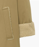 FAUX FUR LONG COAT IN BEIGE