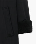 FAUX FUR LONG COAT IN BLACK
