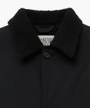 FAUX FUR LONG COAT IN BLACK