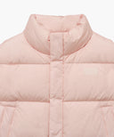 W CLASSIC LOGO DUCK DOWN CROP VEST IN PINK
