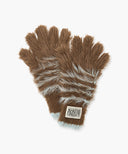 CLASSIC LOGO FLUFFY GLOVE IN BROWN