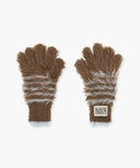 CLASSIC LOGO FLUFFY GLOVE IN BROWN