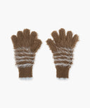CLASSIC LOGO FLUFFY GLOVE IN BROWN