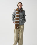 CLASSIC LOGO FLUFFY MUFFLER IN BROWN