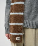 CLASSIC LOGO FLUFFY MUFFLER IN BROWN