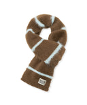 CLASSIC LOGO FLUFFY MUFFLER IN BROWN
