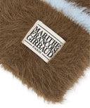 CLASSIC LOGO FLUFFY MUFFLER IN BROWN