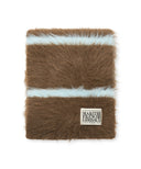 CLASSIC LOGO FLUFFY MUFFLER IN BROWN
