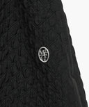 W QUILTED JACQUARD FULL SKIRT IN BLACK