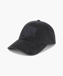 DENIM WASHING CLASSIC LOGO COVERED CAP IN WASHED BLACK