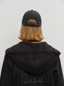 REGULAR LOGO BRUSHED COTTON COVERED CAP IN CHARCOAL GREY