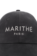 REGULAR LOGO BRUSHED COTTON COVERED CAP IN CHARCOAL GREY