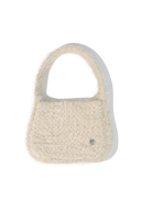 經典LOGO毛絨托特包 奶油色