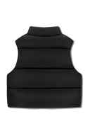 W CLASSIC LOGO CROP DOWN VEST IN BLACK