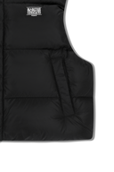 W CLASSIC LOGO CROP DOWN VEST IN BLACK
