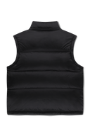 SLEEVE DETATCHABLE HOODED DOWN JACKET IN BLACK